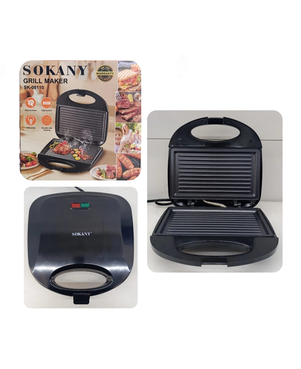 PARRILLA ELECTRICA SK-08110 (800W)