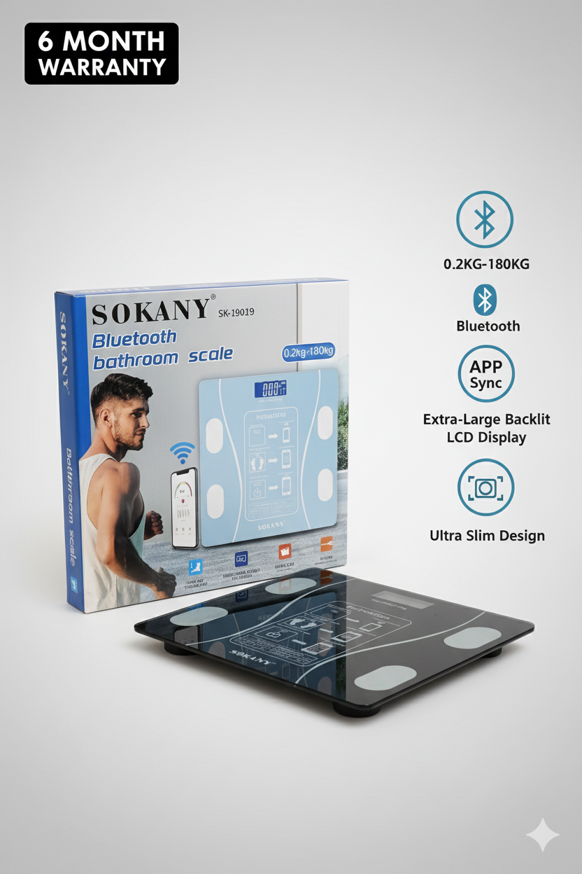 Báscula Personal | SK-19029| Precisión| tecnología| estilo en un solo equipo| bluetooth |