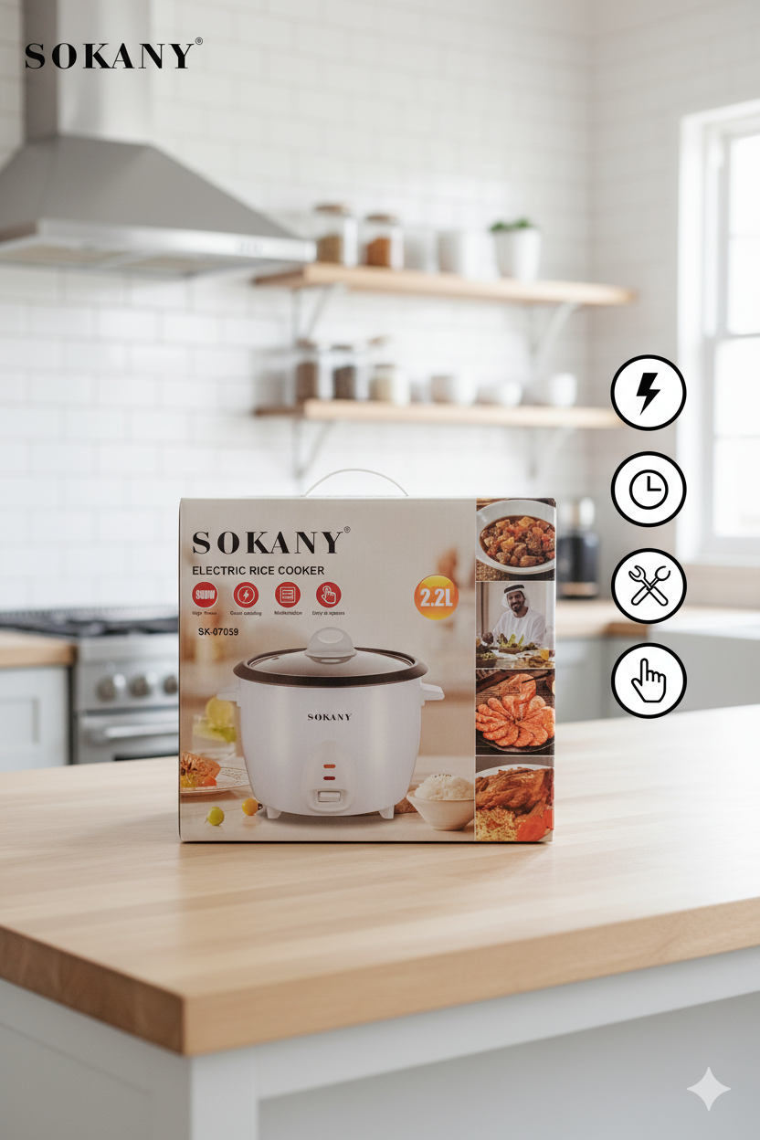 Arrocera SK-07059 |Capacidad| rapidez | resistencia| 900w| 2.2 litros| 12 tazas|