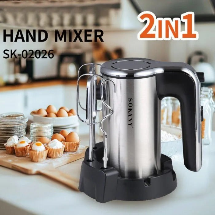 batidora de mano 2 en 1 sk-02026 (500w)