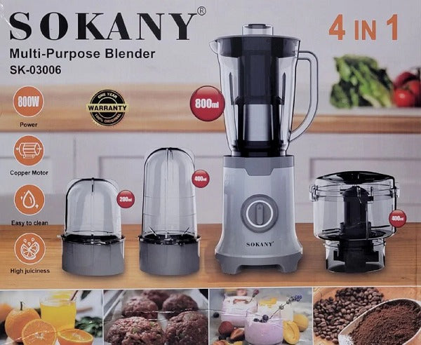 licuadora multiuso 800ml,4 en 1 /SK-03006/ /800W/