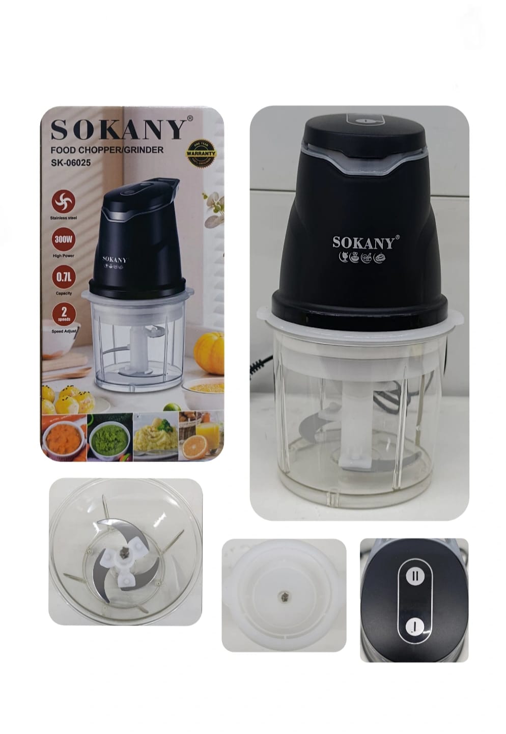 procesador de alimentos 0.7L /SK-06025/ /300W/