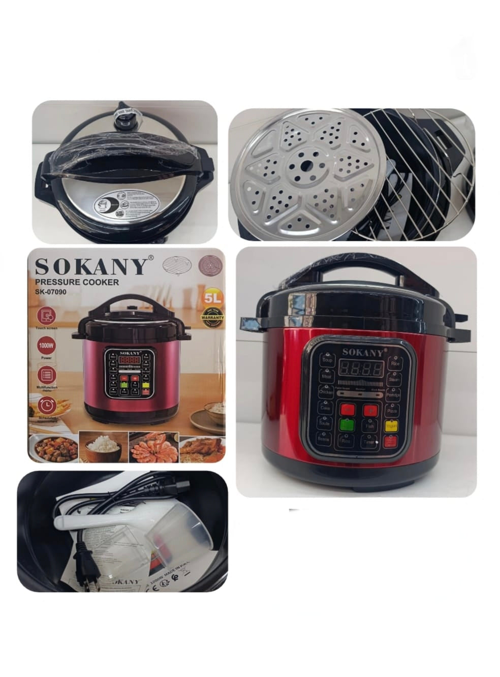 olla de presion multifuncional 5L /SK-07090/ (1000W)