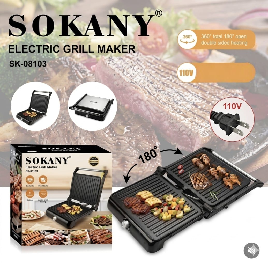 PARRILLA ELECTRICA SK-08103  (1100W)