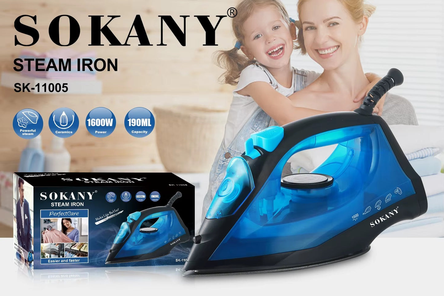 plancha de ropa sk-11005 (1600w)
