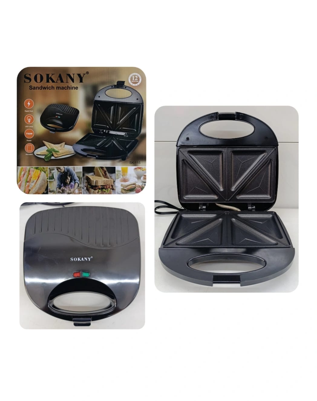 sandwichera sk-115 (750W)