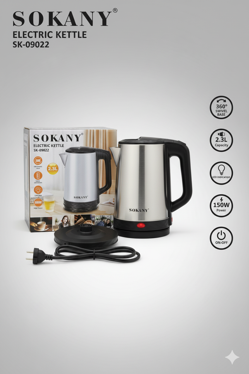 Hervidora de Agua SK-09022  |Rapidez | seguridad| gran capacidad| 2.3L |1500w|