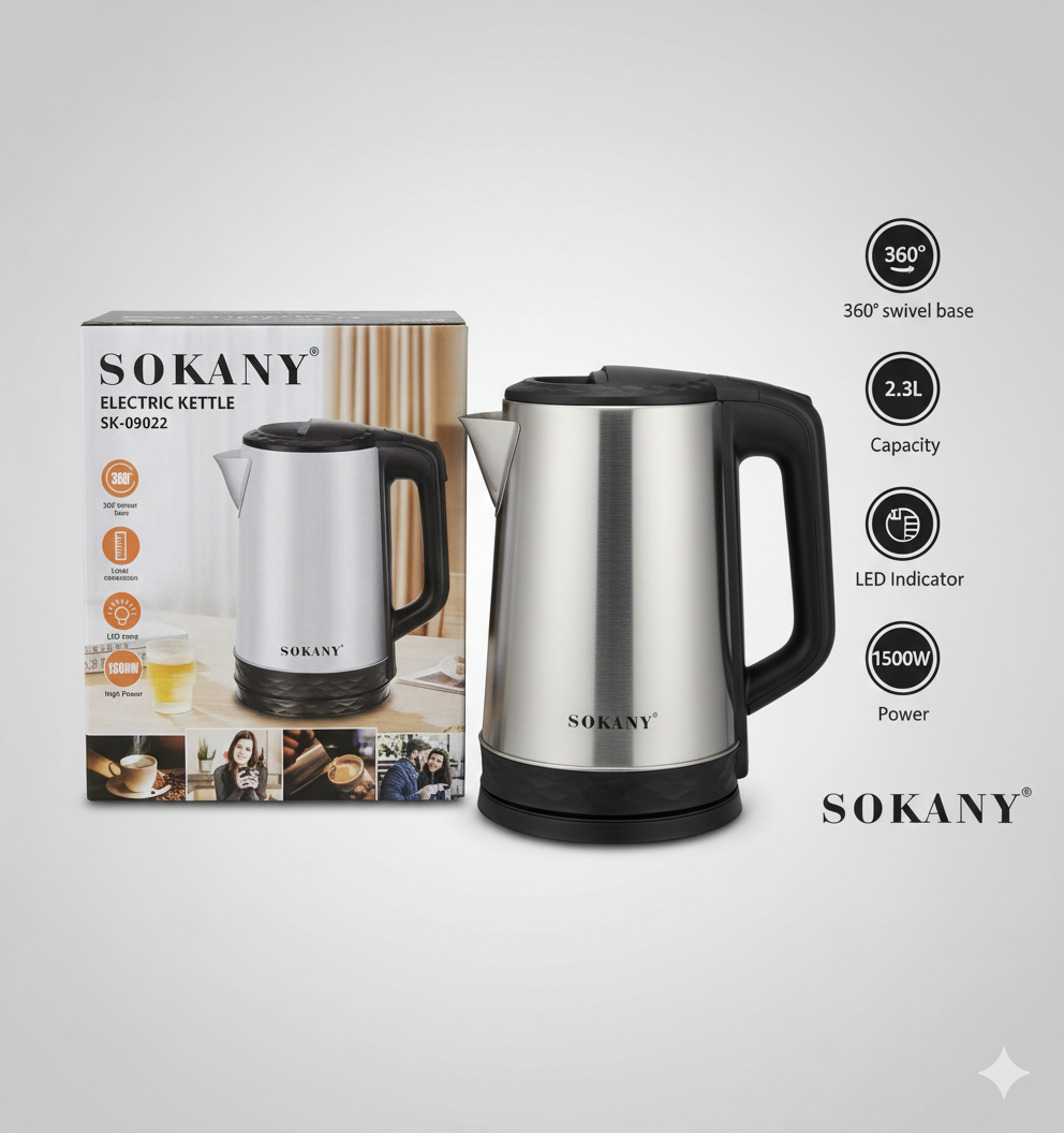 Hervidora de Agua SK-09022  |Rapidez | seguridad| gran capacidad| 2.3L |1500w|