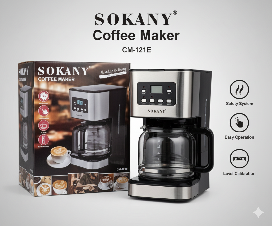 Coffee Maker| CM-121E | Comodidad| capacidad de 12 tazas| 1.5 litros|