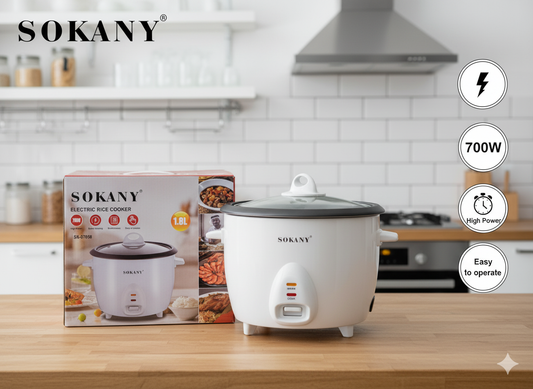 Arrocera |SK-07058| Cocción rápida| tamaño ideal| diseño resistente| 700w| 10 tazas|