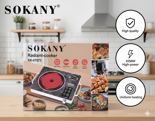 Cocina Infrarroja| Sokany SK-07073| Alta potencia| eficiencia | cocción inteligente| 3500w|