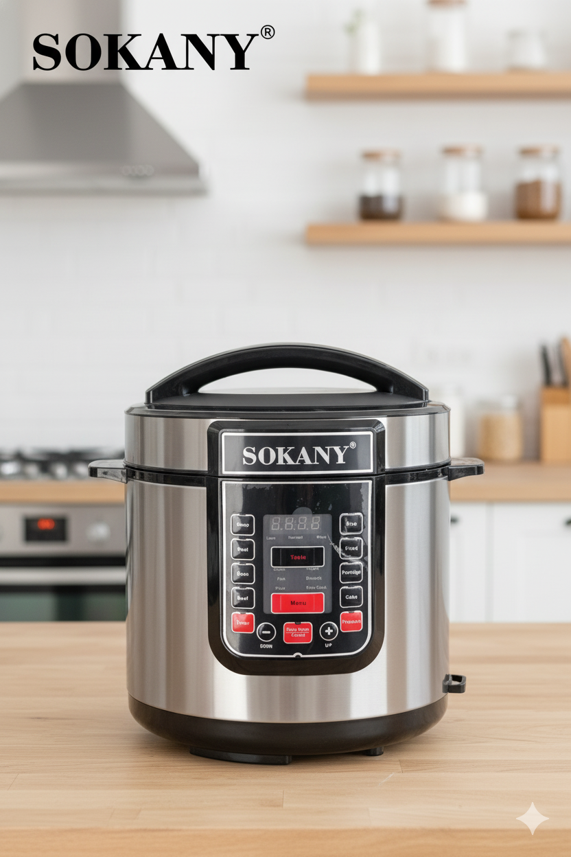 Olla de Presión Multiuso | SK-07053 |Potente|versátil |gran capacidad| 1000w | 7 litros|