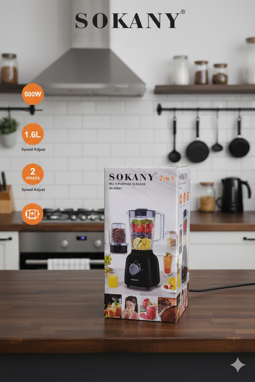 Licuadora Sokany| SK-03041| 1.6 litros | 500w |