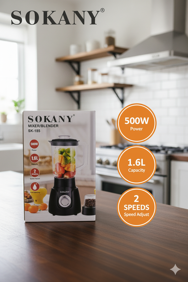 Licuadora Sokany |SK-185| 500w| 1.6L |