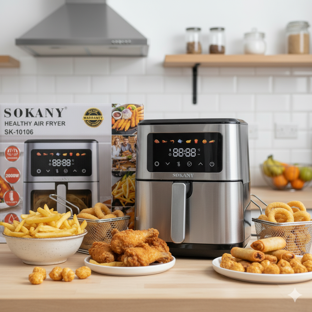 Freidora de Aire Sokany |SK-10106| Potencia| capacidad |8.5 litros | 2000w|