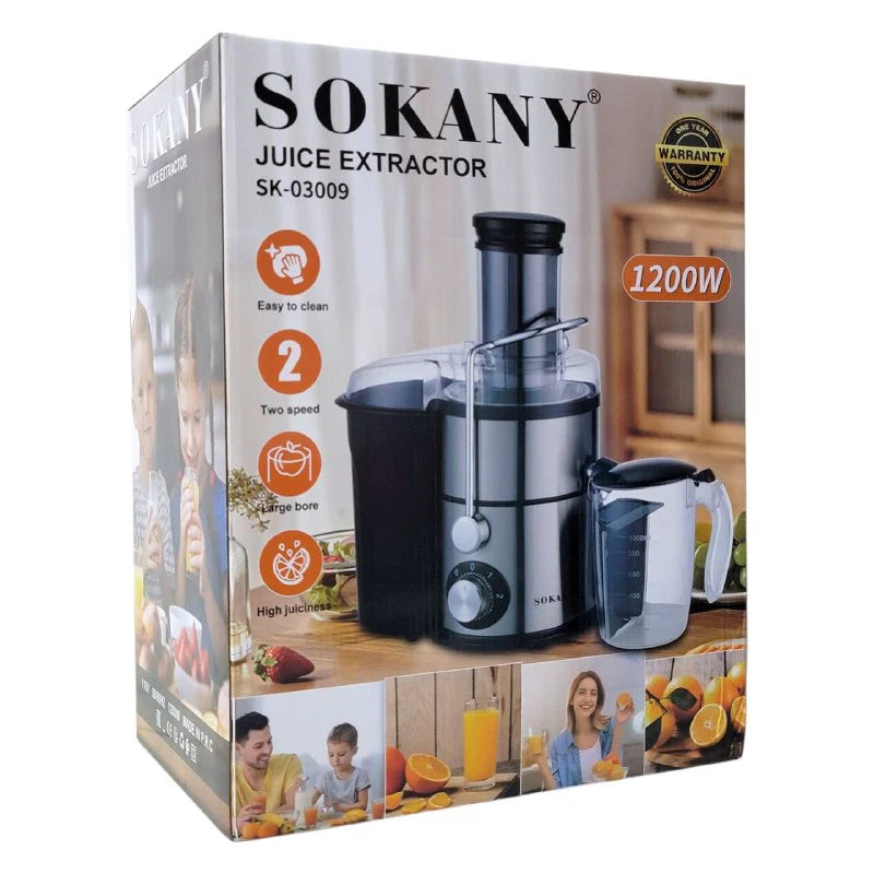 Extractor de Jugo Sokany SK-03009 | 1200W Eléctrico | Sokany Costa Rica