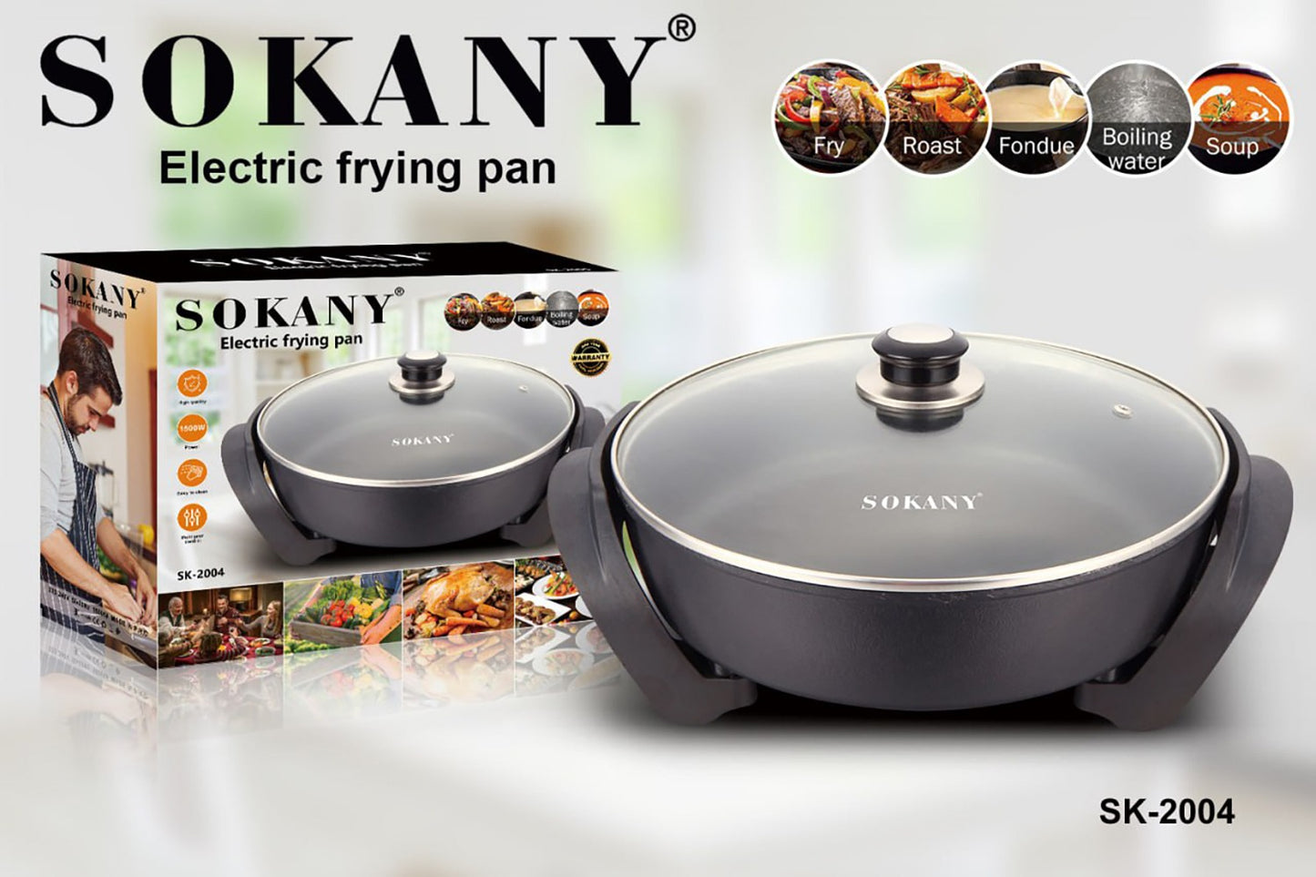 Sarten electrico sk-2004 (1500w)