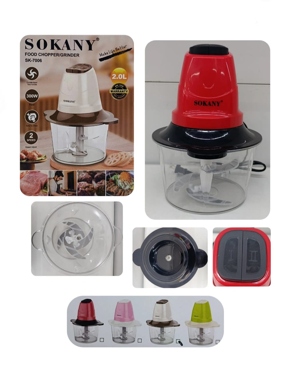 procesador de alimentos 2.0L /SK-7006/ /300W/