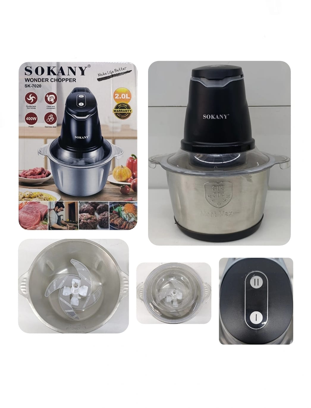 procesador de alimentos 2.0L /SK-7020/ /400W/