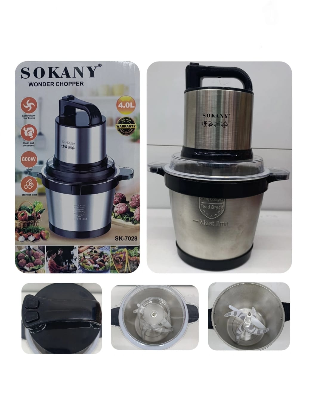 procesador de alimentos 4.0L /SK-7028/ /800W/