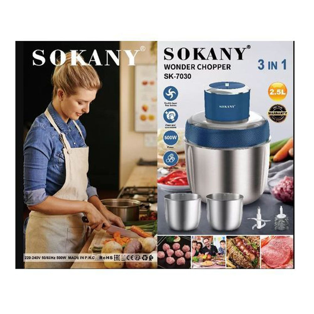 procesador de alimentos 3 EN 1 / 2.5L/  /SK-7030/ /500W/