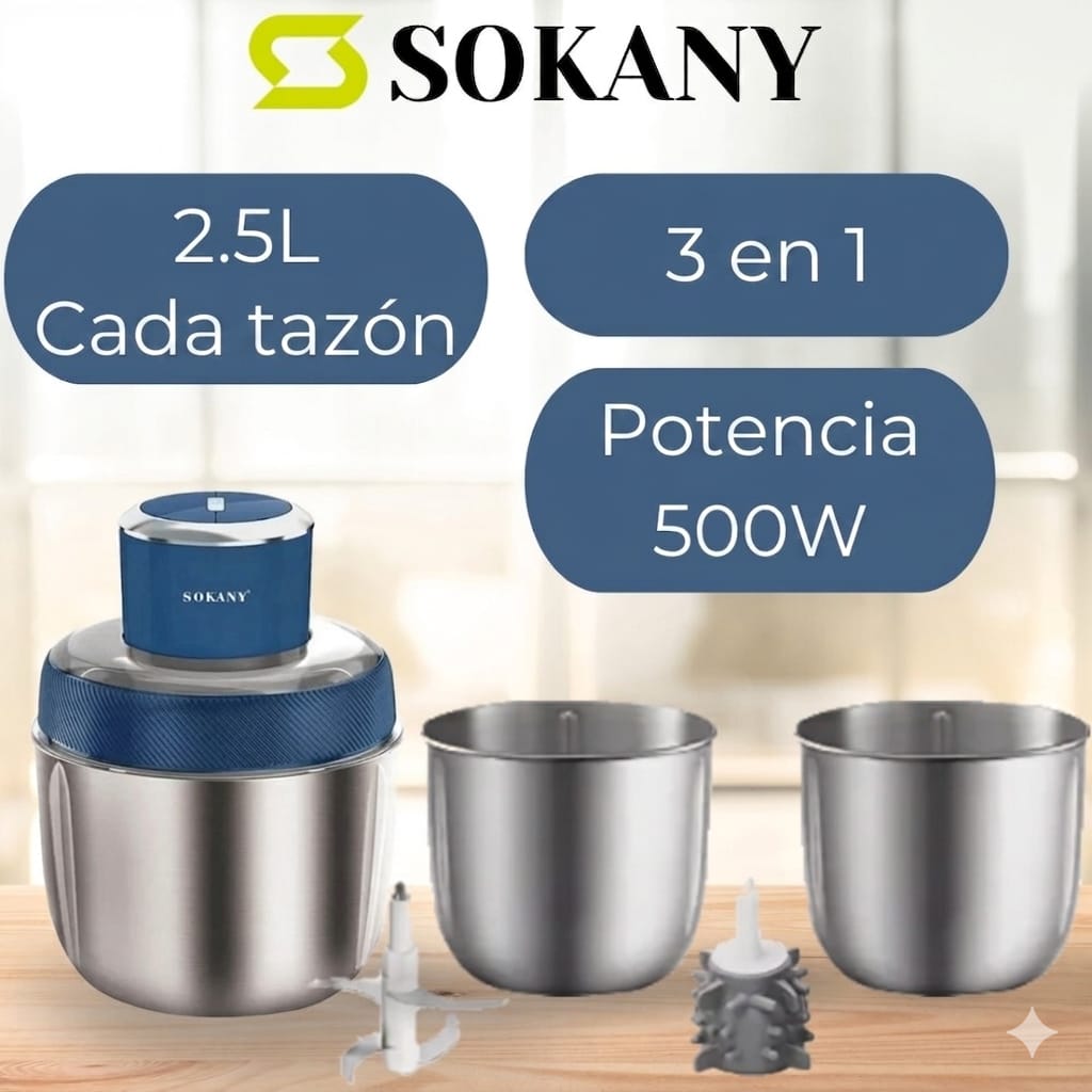 procesador de alimentos 3 EN 1 / 2.5L/  /SK-7030/ /500W/
