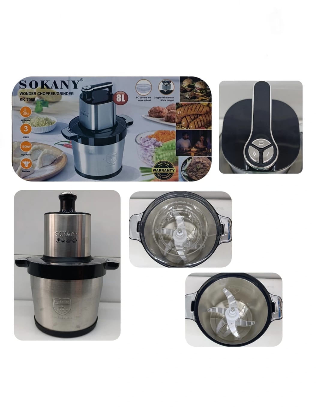 procesador de alimentos 8L /SK-7088/ /1500W/