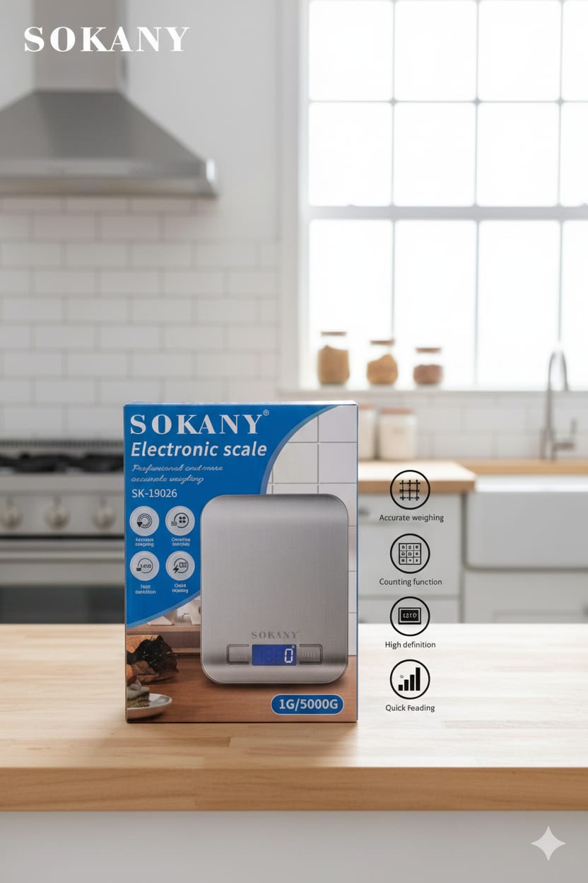 Báscula Digital SK-19026 — Precisión moderna en un diseño compacto