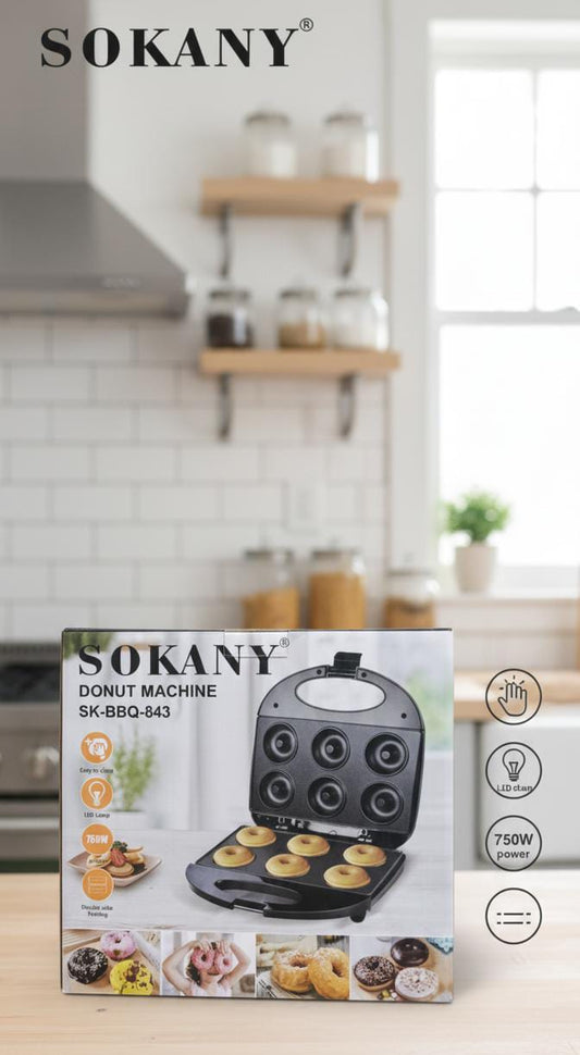 Máquina de Donas Sokany |SK-BBQ-843| 750w|