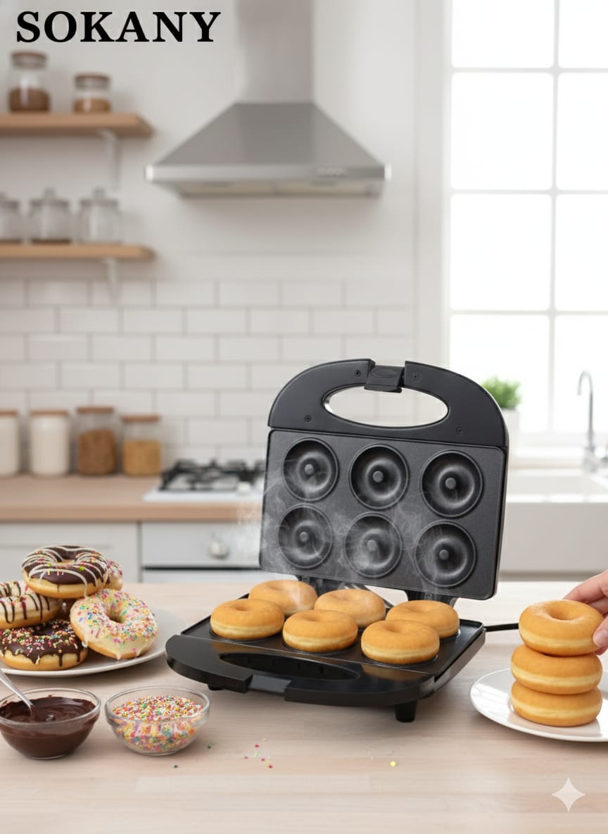Máquina de Donas Sokany |SK-BBQ-843| 750w|