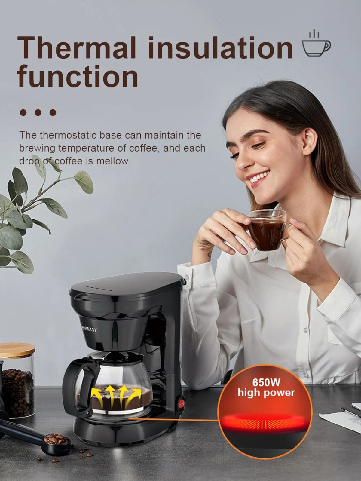 coffee maker cm-102 (650w) 5tazas